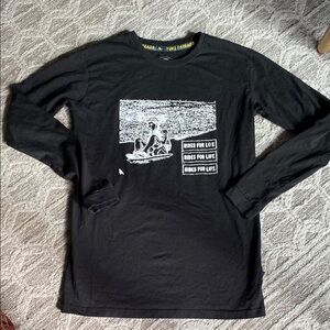 YUKI THREADS RIDES FOR LIFE Long sleeve graphic TEE black